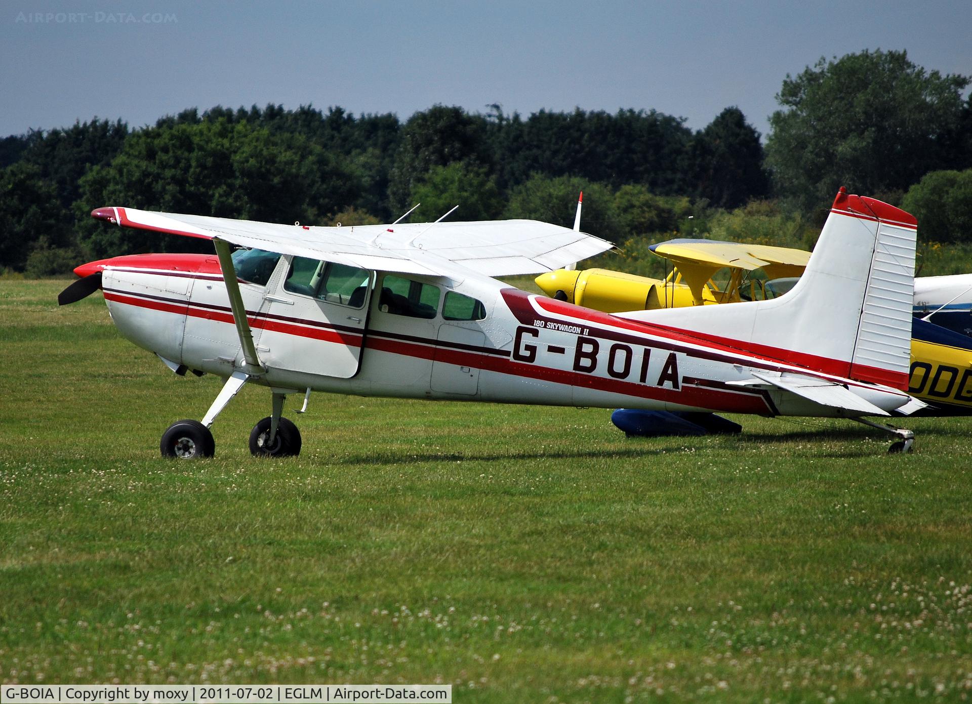 G-BOIA, 1980 Cessna 180K Skywagon C/N 18053121, Cessna 180K Skywagon at White Waltham. Ex N2895K