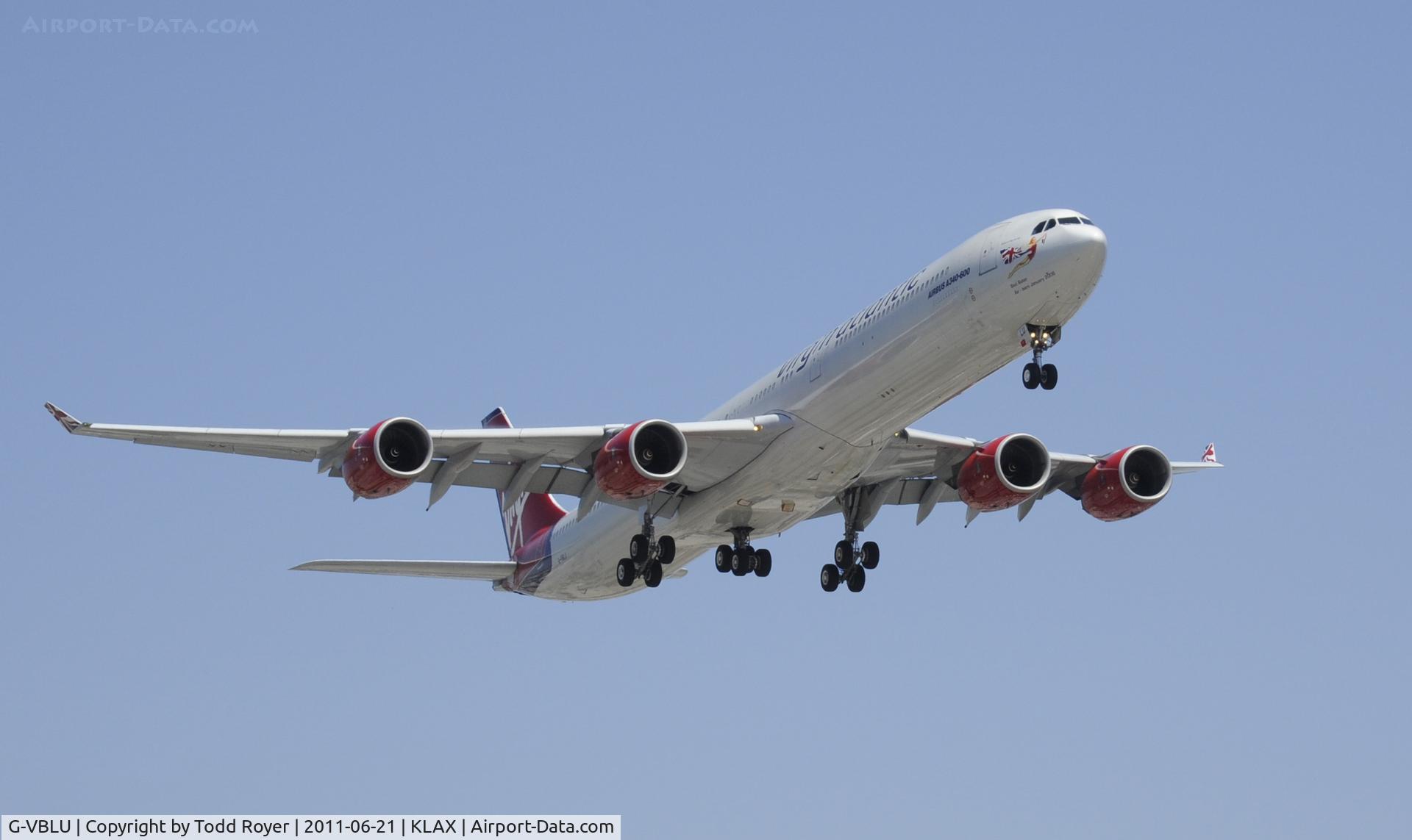 G-VBLU, 2006 Airbus A340-642 C/N 723, Landing at LAX