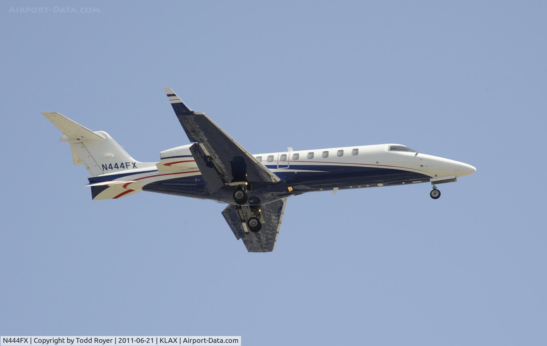 N444FX, 2008 Learjet Inc 45 C/N 378, Landing at LAX