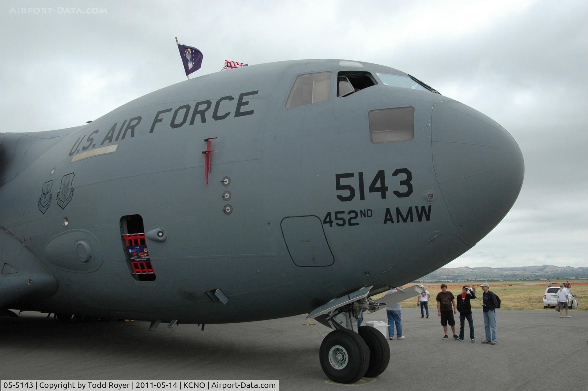 05-5143, 2005 Boeing C-17A Globemaster III C/N 50151/F150/P143, On display at Chino