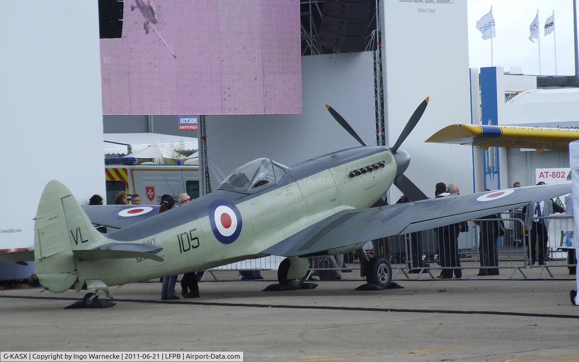 G-KASX, 1946 Supermarine 395 Seafire F.XVII C/N FLWA 25488, Supermarine (Westland) Seafire Mk XVII at the Aerosalon 2011, Paris
