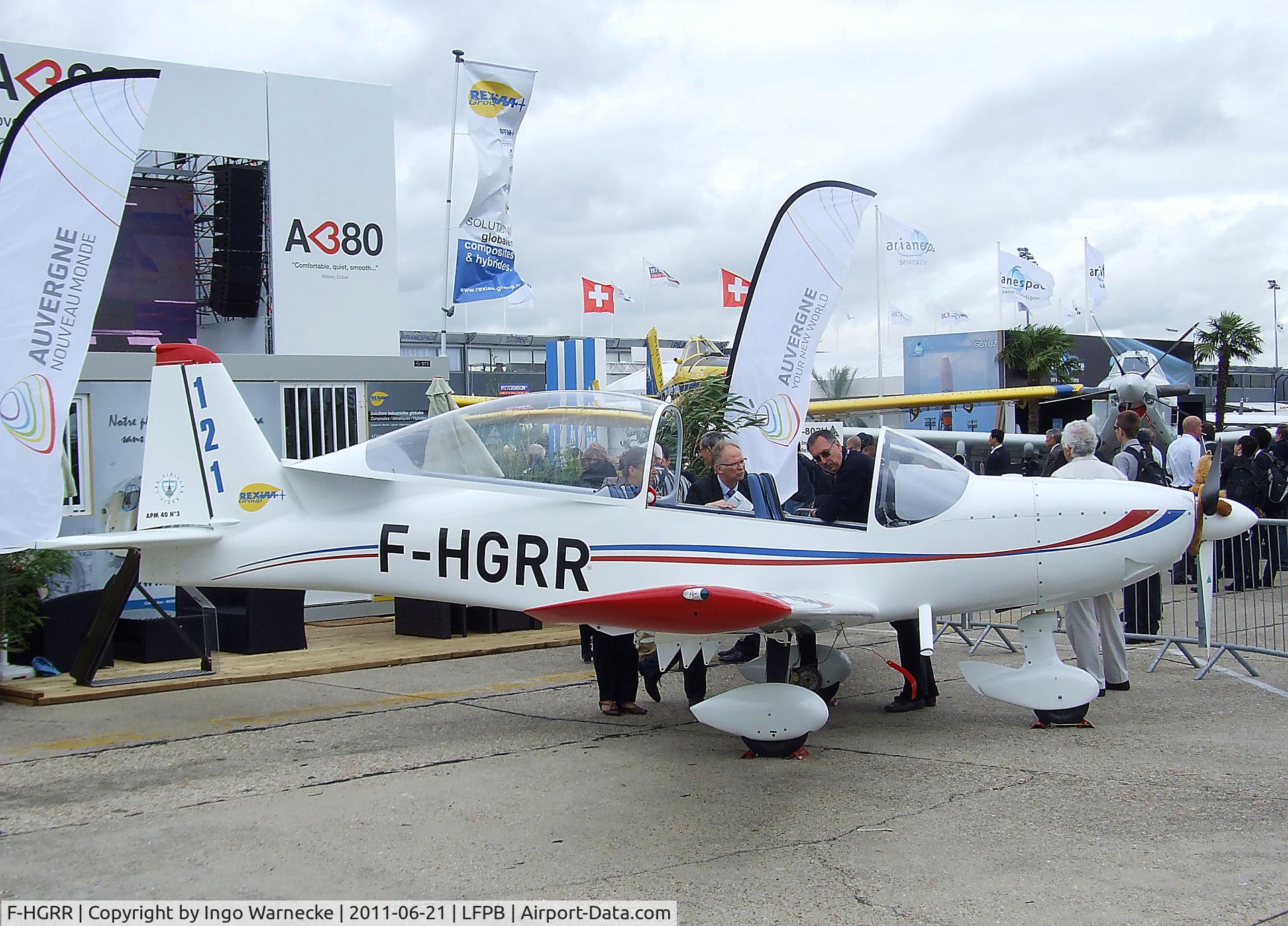 F-HGRR, Issoire APM 40 Simba C/N 03, Issoire Aviation APM-40 Simba at the Aerosalon 2011, Paris