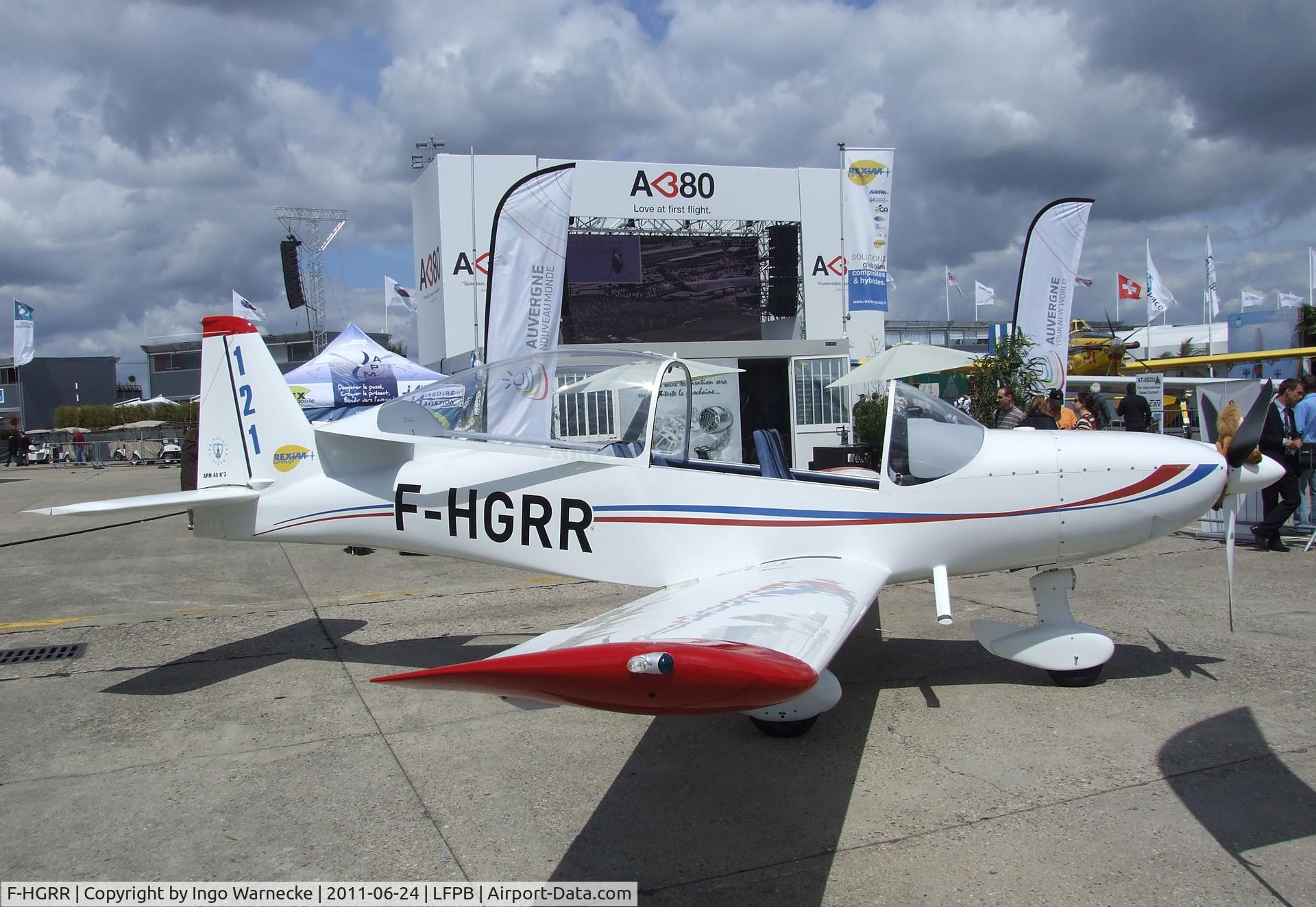 F-HGRR, Issoire APM 40 Simba C/N 03, Issoire Aviation APM-40 Simba at the Aerosalon 2011, Paris