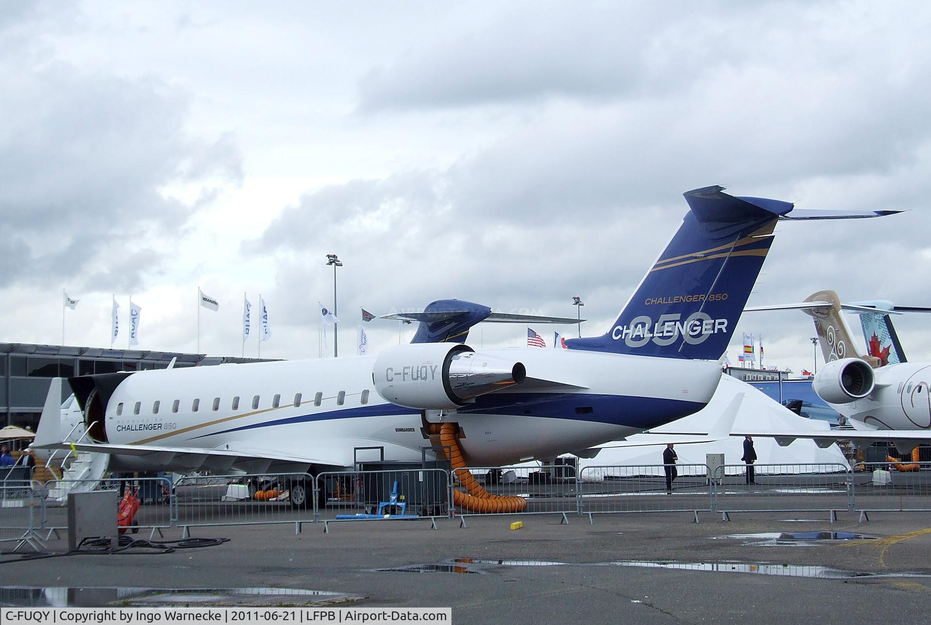 C-FUQY, 2008 Bombardier Challenger 850 (CL-600-2B19) C/N 8095, Bombardier CL-600-2B19 Challenger 850 (CRJ-200) at the Aerosalon 2011, Paris