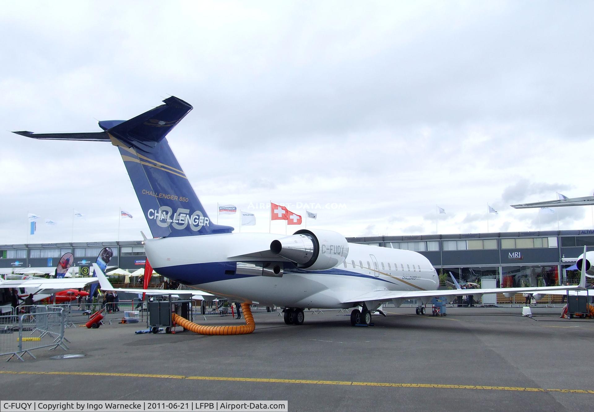 C-FUQY, 2008 Bombardier Challenger 850 (CL-600-2B19) C/N 8095, Bombardier CL-600-2B19 Challenger 850 (CRJ-200) at the Aerosalon 2011, Paris