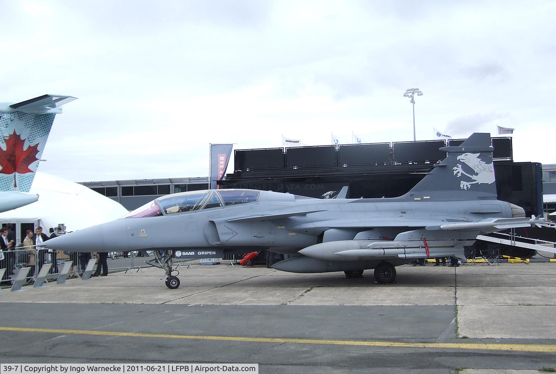 39-7, Saab JAS-39 Gripen NG Demo C/N 397, SAAB 39 Gripen NG Demonstrator at the Aerosalon 2011, Paris