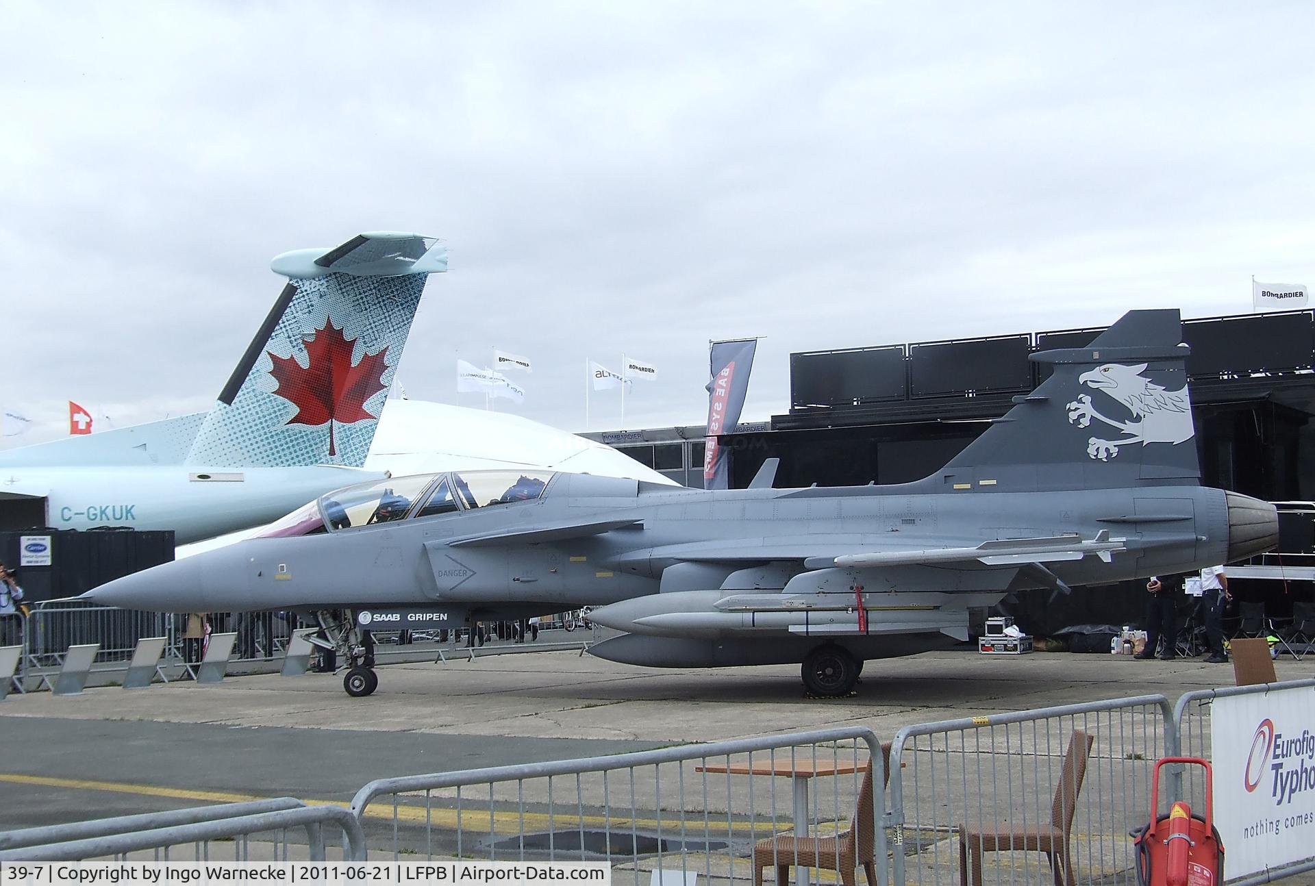 39-7, Saab JAS-39 Gripen NG Demo C/N 397, SAAB 39 Gripen NG Demonstrator at the Aerosalon 2011, Paris