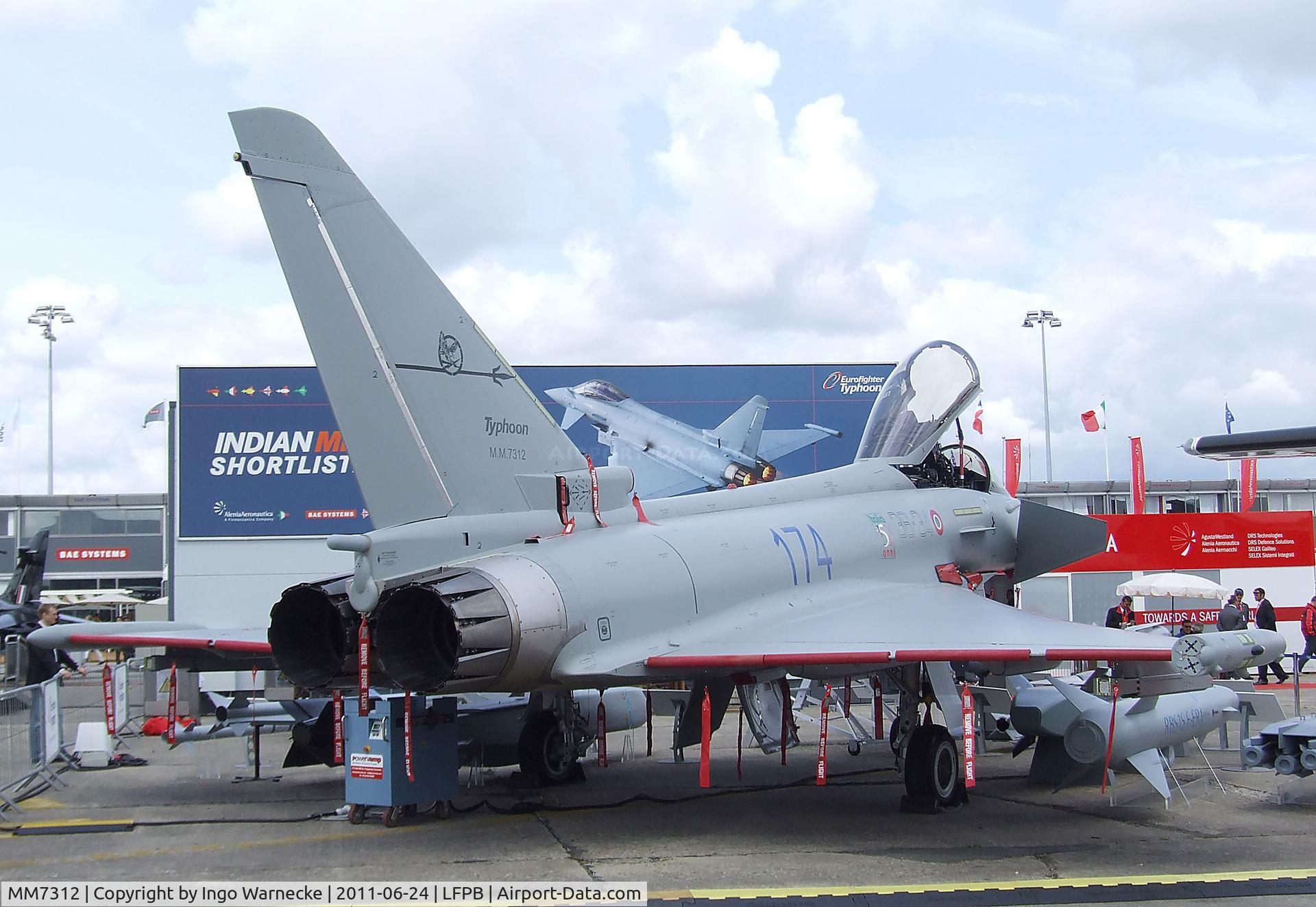 MM7312, Eurofighter EF-2000 Typhoon S C/N IS044, Eurofighter EF2000 Typhoon of the Aeronautica Militare Italiana AMI (Italian Air Force) at the Aerosalon 2011, Paris