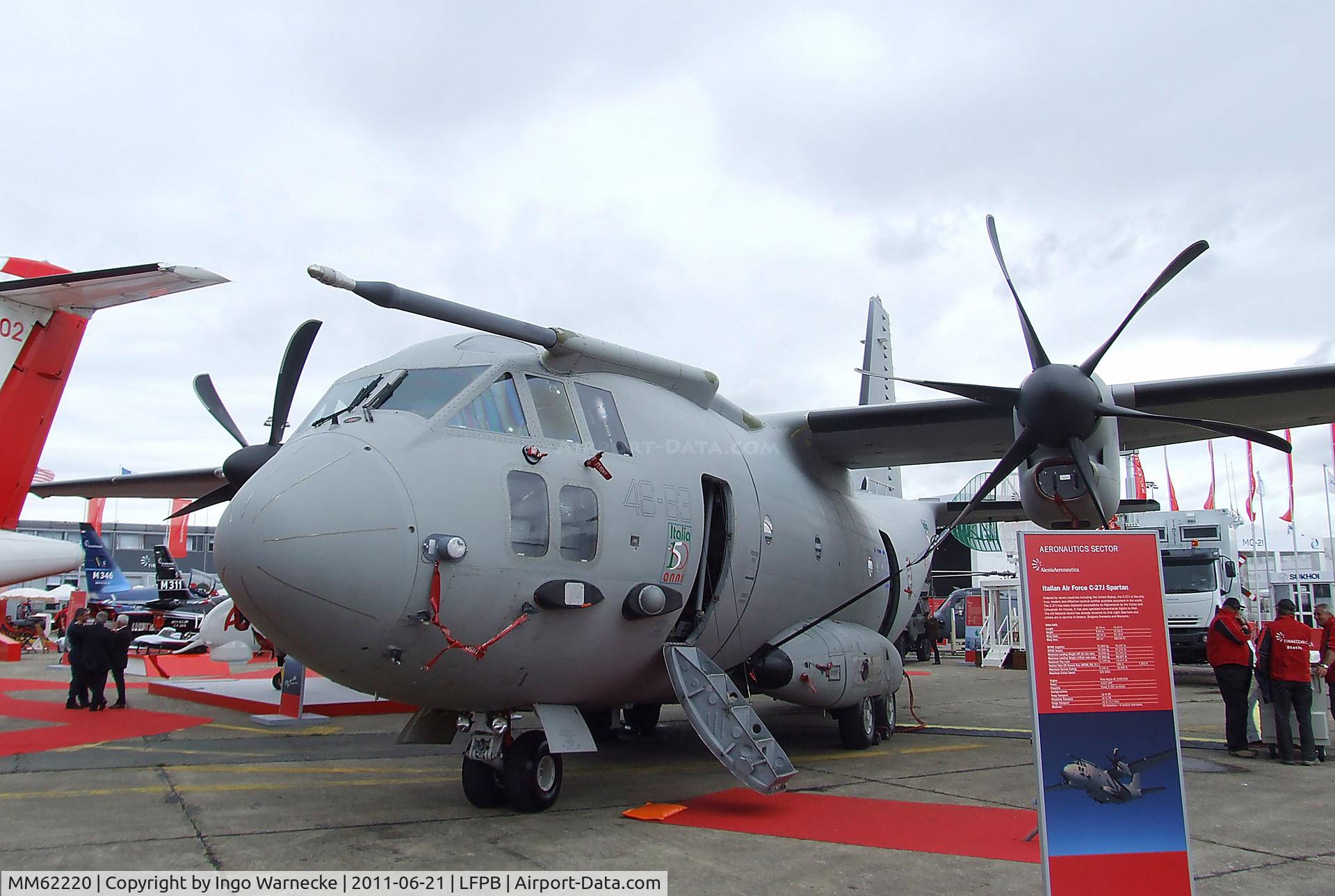 MM62220, Alenia MC-27J Praetorian C/N 131, Alenia C-27J Spartan of the Aeronautica Militare Italiana at the Aerosalon 2011, Paris