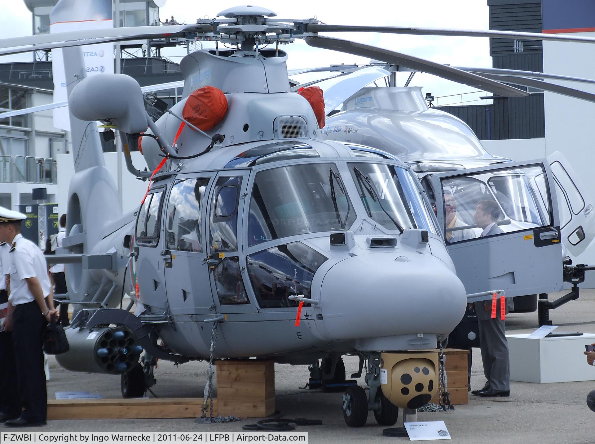 F-ZWBI, Eurocopter AS-565MB Panther C/N 6866, Eurocopter AS.565MB Panther in the colours of the bulgarian navy at the Aerosalon 2011, Paris