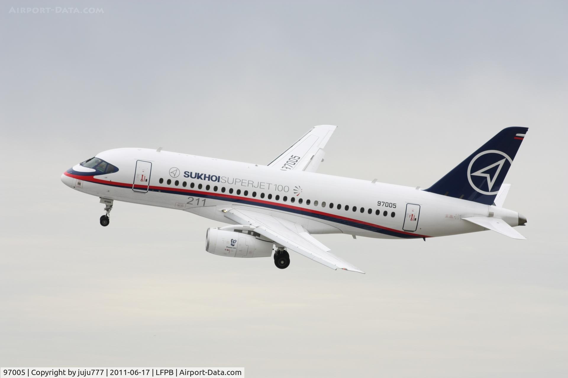 97005, 2010 Sukhoi Superjet 100-95 C/N 95005, on training for SIAE 2011
