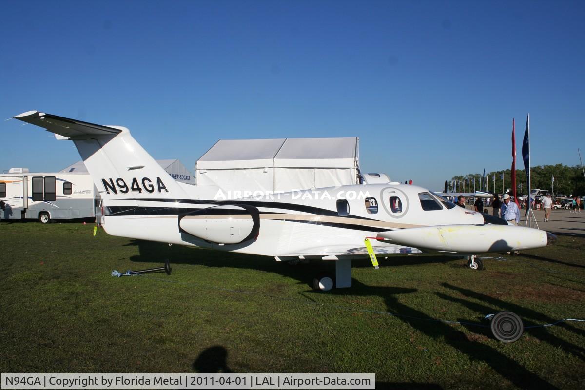 N94GA, 2007 Eclipse Aviation Corp EA500 C/N 000072, EA 500 - damaged but still flyable after storm, this was the one in pictures where a small plane was flipped on top of it