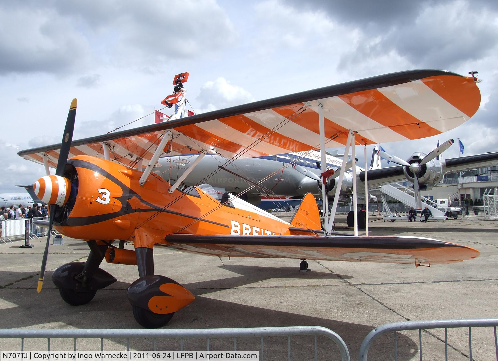N707TJ, 1943 Boeing A75N1(PT17) C/N 75-950, Boeing A75N1 (Stearman PT-17) at the Aerosalon 2011, Paris