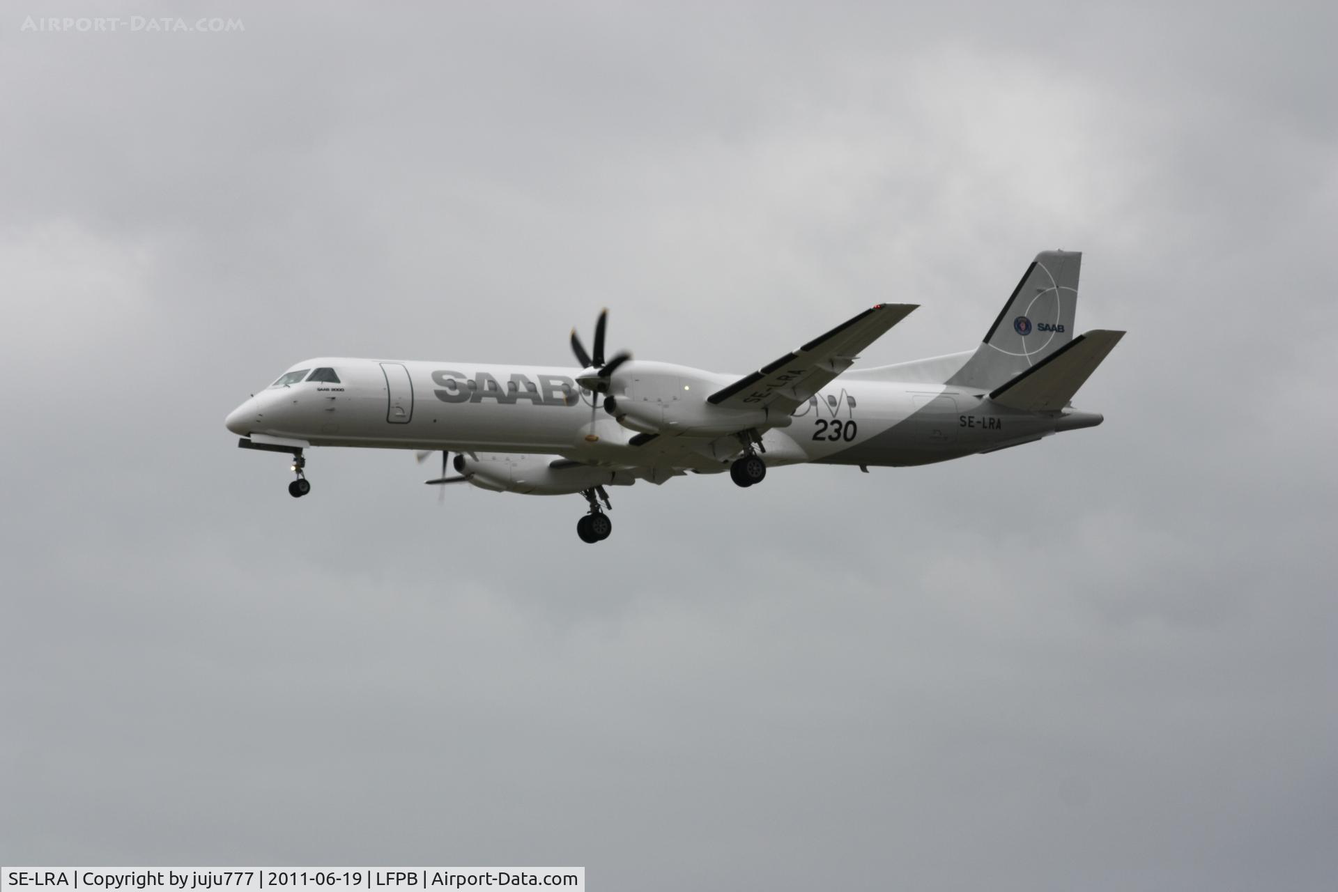 SE-LRA, 1995 Saab 2000 C/N 2000-014, on transit at Le Bourget for SIAE 2011
