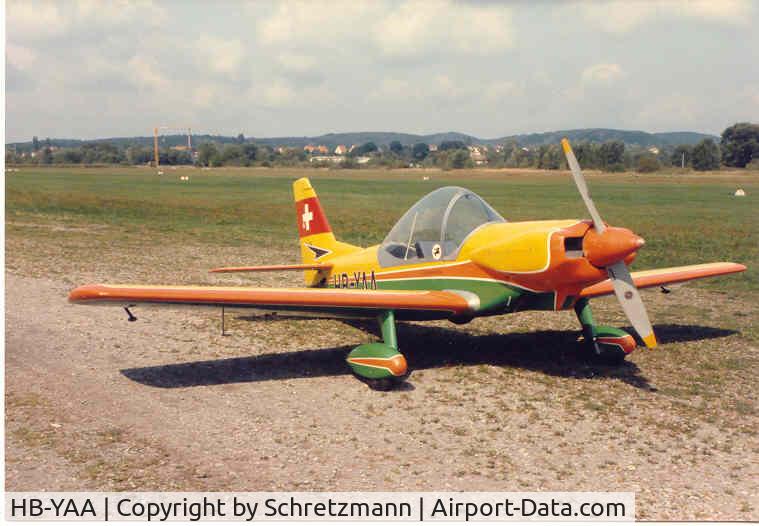 HB-YAA, 1975 Pagasus SW-01 C/N SW-01, S.W.1  Pegasus
Walter Schretzmanns Eigenbaumaschine Pegasus erhielt viele Preise bei Veranstaltungen im In-und Ausland.