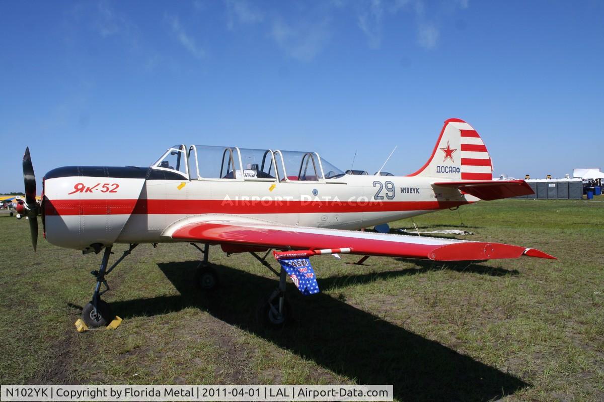 N102YK, 1991 Yakovlev Yak-52 C/N 9111309, Yak 52