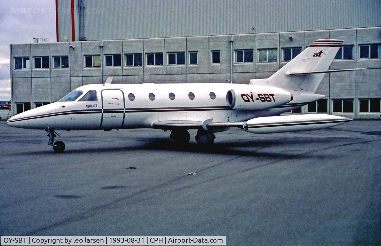 OY-SBT, 1976 Aerospatiale SN-601 Corvette C/N 33, AAlborg Air Taxi Copenhagen Kastrup31.8.93