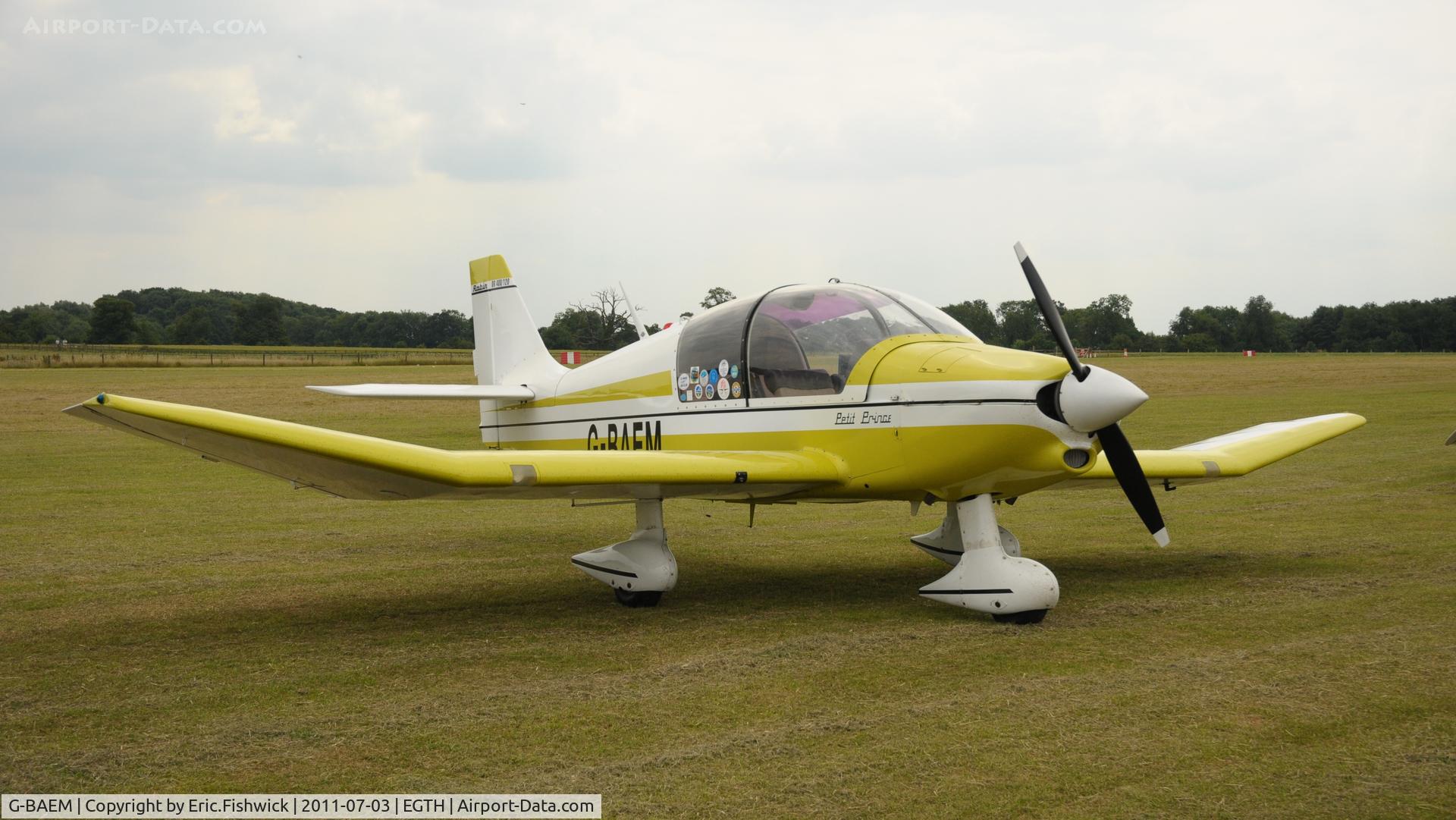 G-BAEM, 1972 Robin DR-400-120 Petit Prince C/N 728, G-BAEM at Shuttleworth Military Pagent Air Display, July 2011