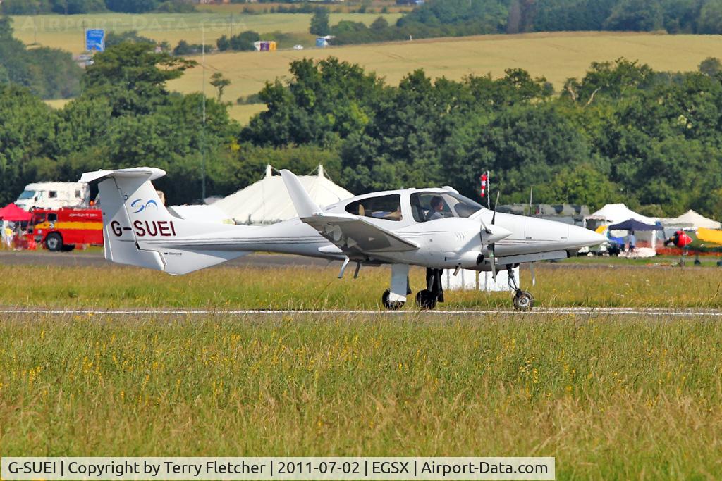 G-SUEI, 2009 Diamond DA-42 Twin Star C/N 42.415, Based 2009 Diamond DA42, c/n: 42.415 at North Weald