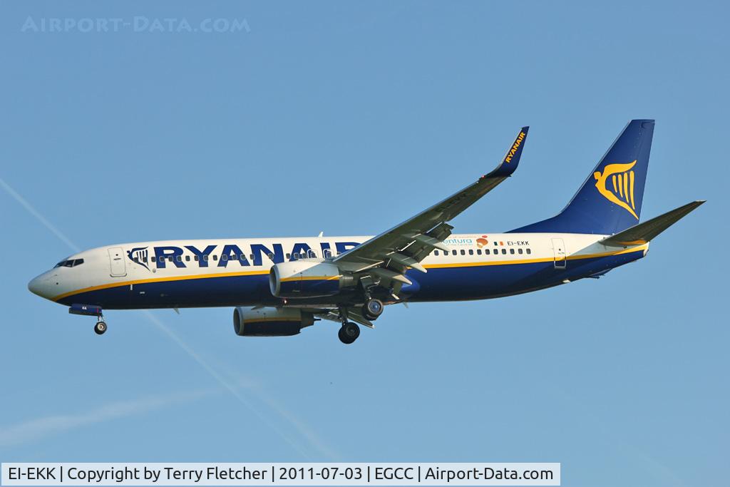 EI-EKK, 2010 Boeing 737-8AS C/N 38500, 2010 Boeing 737-8AS(WL), c/n: 38500 arriving at Manchester