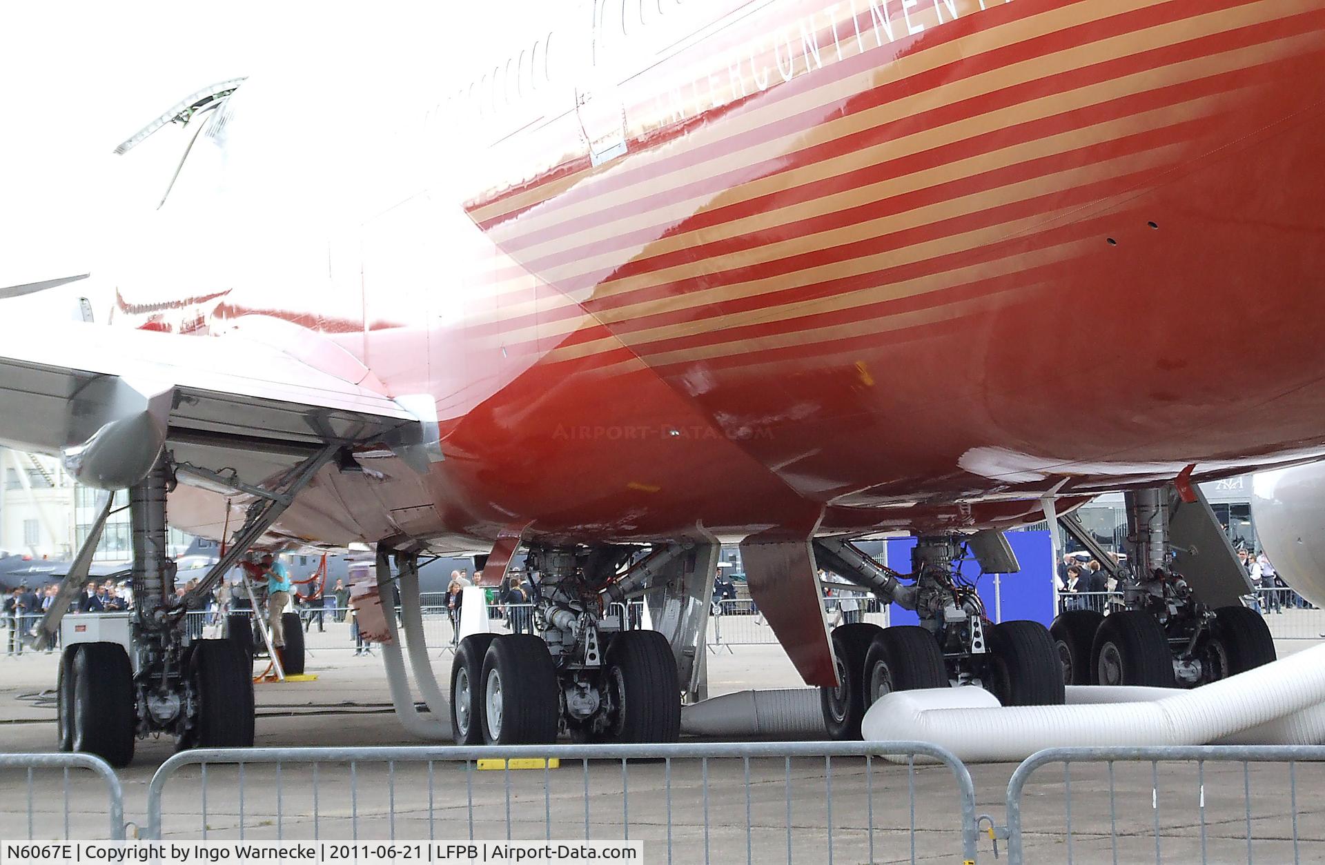 N6067E, 2011 Boeing 747-8JK BBJ C/N 38636, Boeing 747-8JK at the Aerosalon 2011, Paris