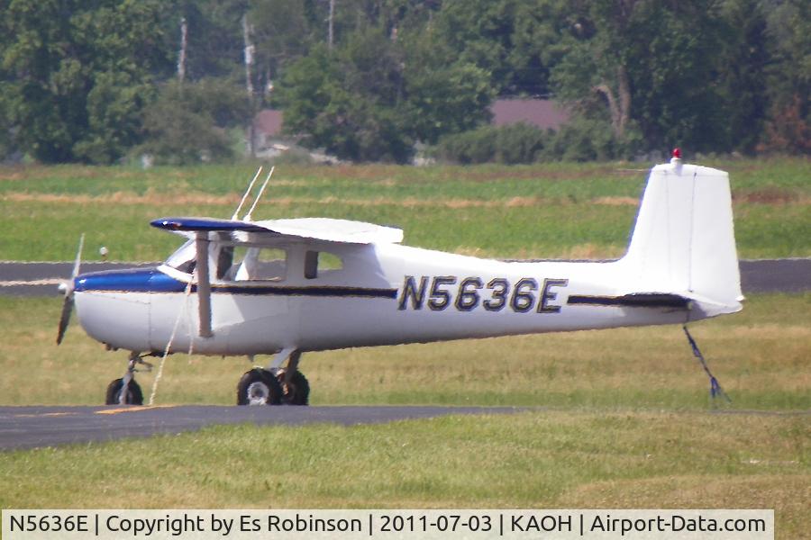 N5636E, 1959 Cessna 150 C/N 17136, N5636E basking in the sun at the local airport
