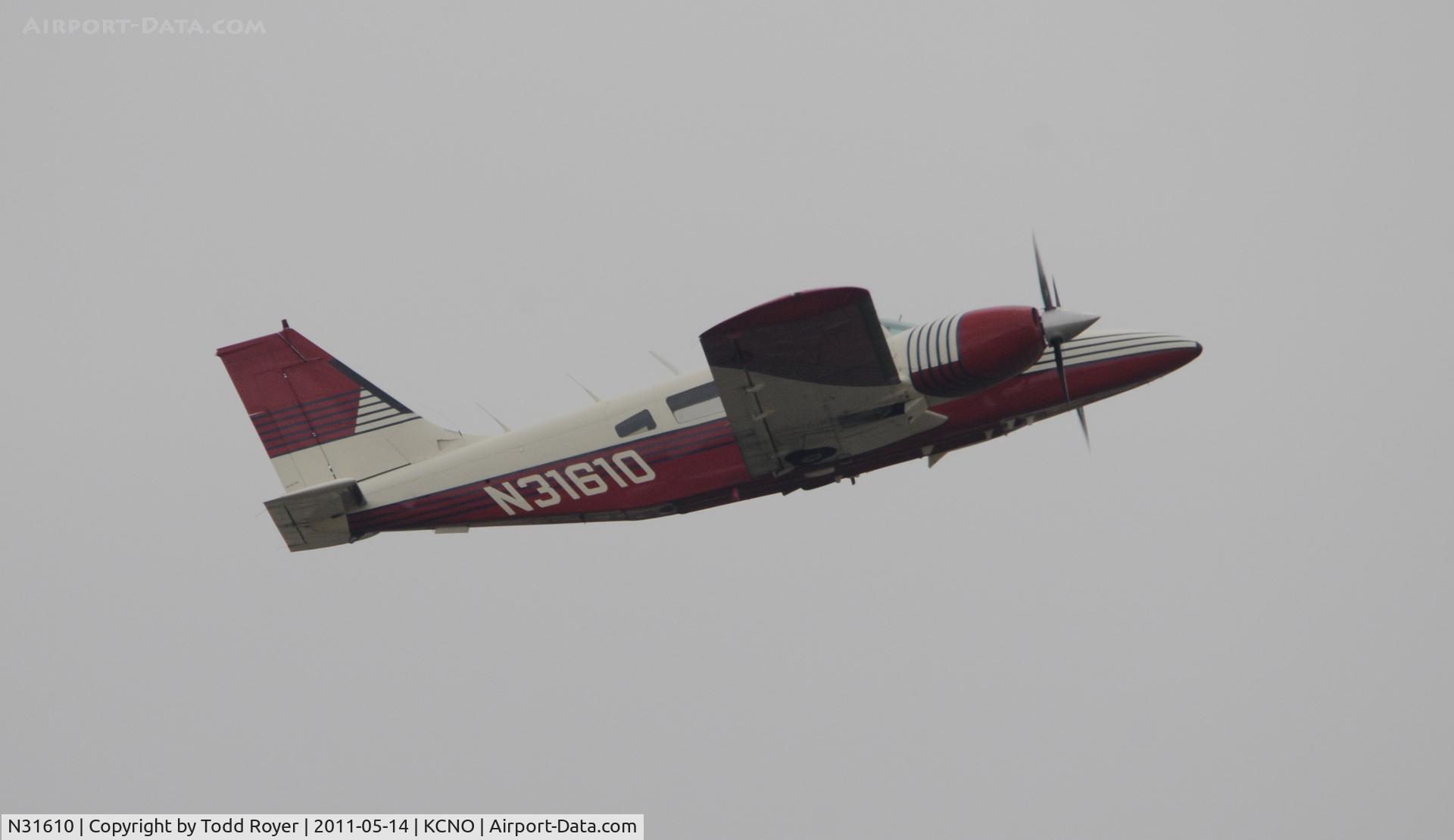 N31610, 1978 Piper PA-34-200T C/N 34-7870245, Departing chino