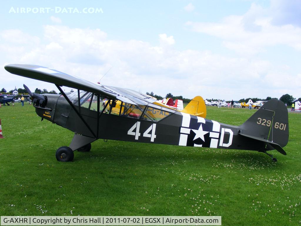 G-AXHR, 1943 Piper L-4H Grasshopper (J3C-65D) C/N 10892, at the Air Britain flyin