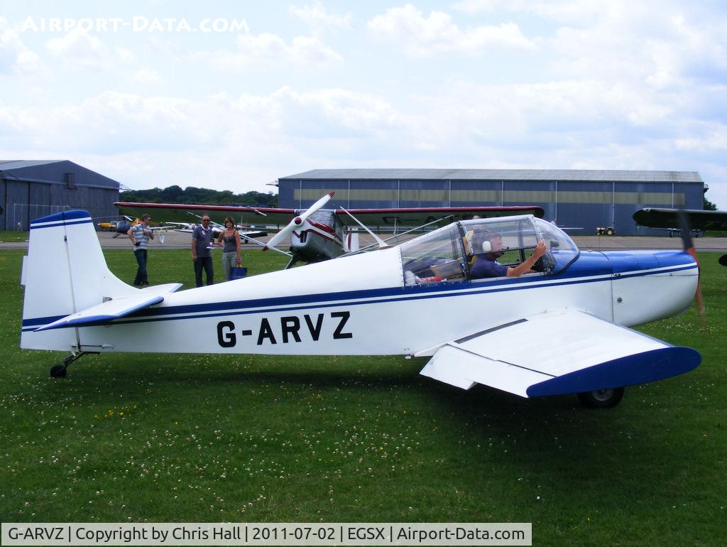 G-ARVZ, 1962 Rollason Druine D-62B Condor C/N RAE/606, at the Air Britain flyin