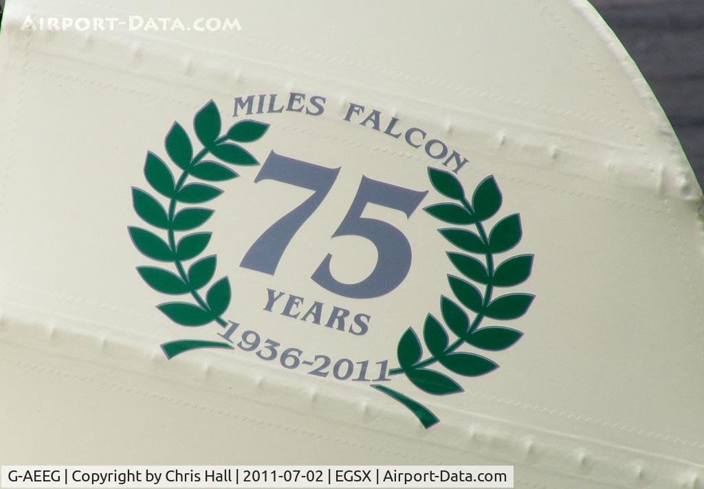 G-AEEG, 1936 Miles M-3A Falcon Major C/N 216, at the Air Britain flyin