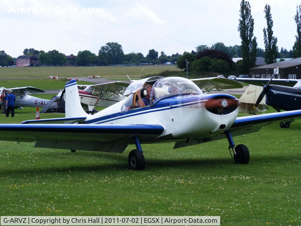 G-ARVZ, 1962 Rollason Druine D-62B Condor C/N RAE/606, at the Air Britain flyin