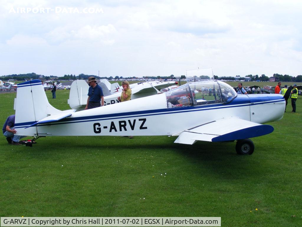 G-ARVZ, 1962 Rollason Druine D-62B Condor C/N RAE/606, at the Air Britain flyin