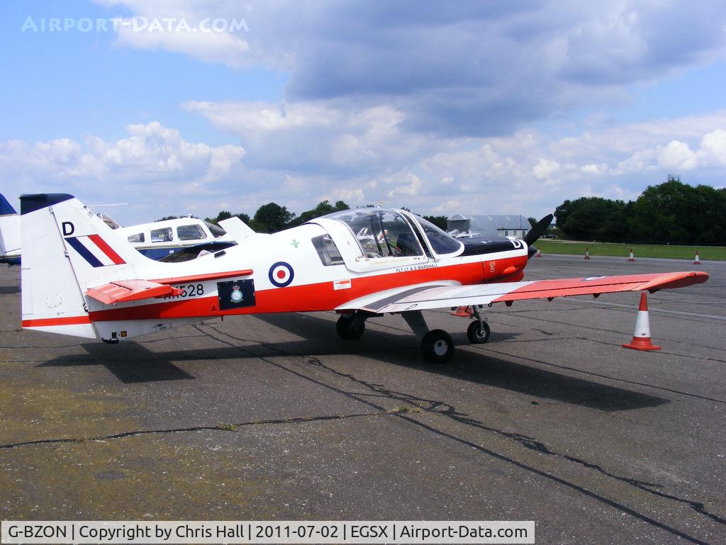 G-BZON, 1973 Scottish Aviation Bulldog T.1 C/N BH120/214, at the Air Britain flyin