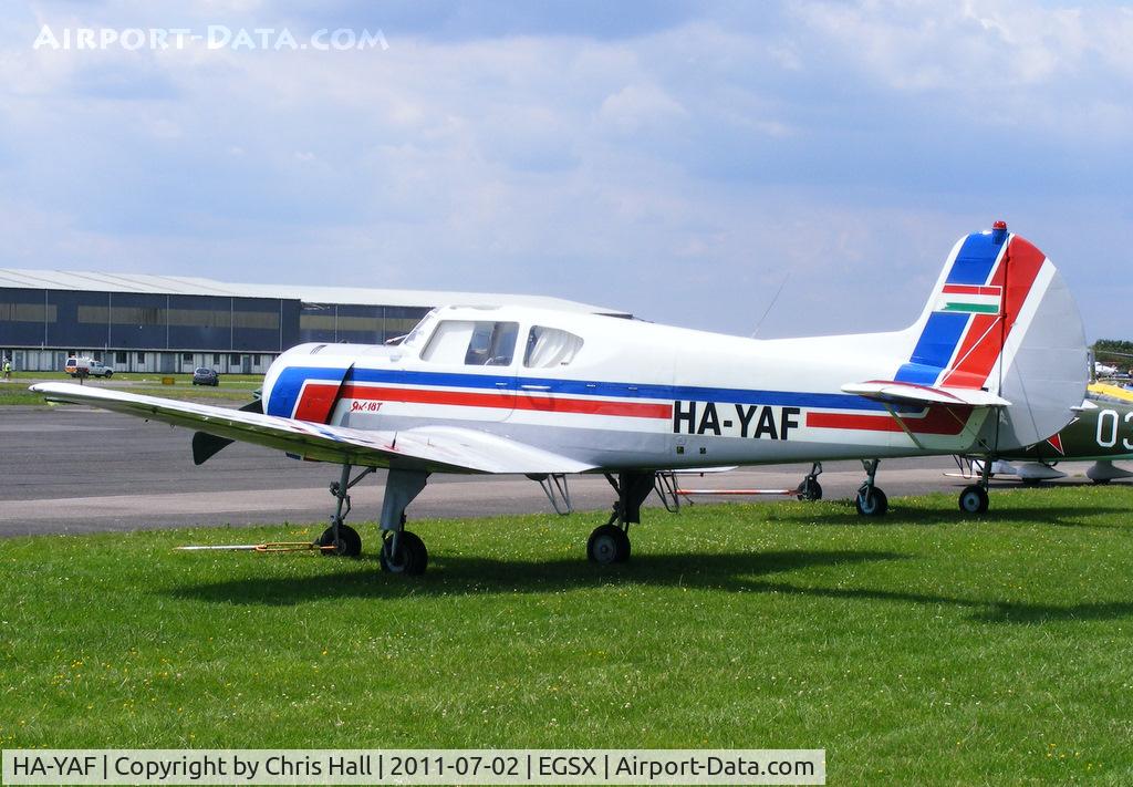 HA-YAF, 1994 Yakovlev Yak-18T C/N 08-34, at the Air Britain flyin