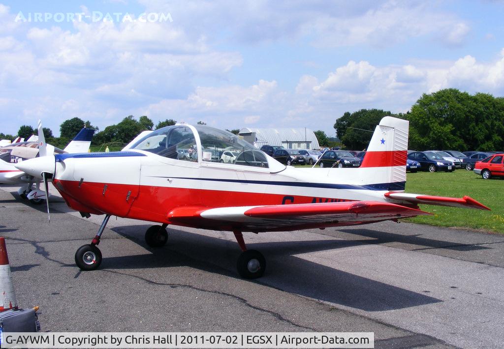 G-AYWM, 1971 AESL Glos-Airtourer Super 150/T6 C/N A534, at the Air Britain flyin