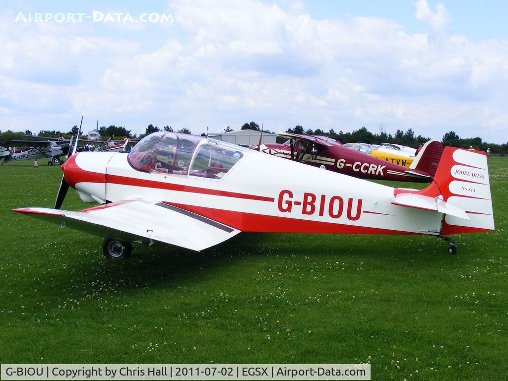 G-BIOU, 1958 Jodel D-117A C/N 813, at the Air Britain flyin