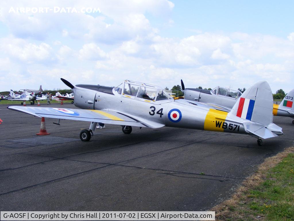G-AOSF, 1950 De Havilland DHC-1 Chipmunk 22 C/N C1/0023, at the Air Britain flyin