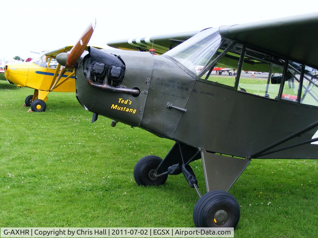 G-AXHR, 1943 Piper L-4H Grasshopper (J3C-65D) C/N 10892, at the Air Britain flyin