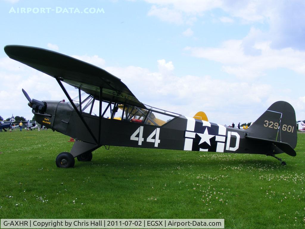 G-AXHR, 1943 Piper L-4H Grasshopper (J3C-65D) C/N 10892, at the Air Britain flyin