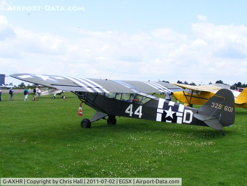 G-AXHR, 1943 Piper L-4H Grasshopper (J3C-65D) C/N 10892, at the Air Britain flyin