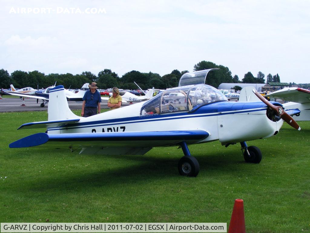G-ARVZ, 1962 Rollason Druine D-62B Condor C/N RAE/606, at the Air Britain flyin