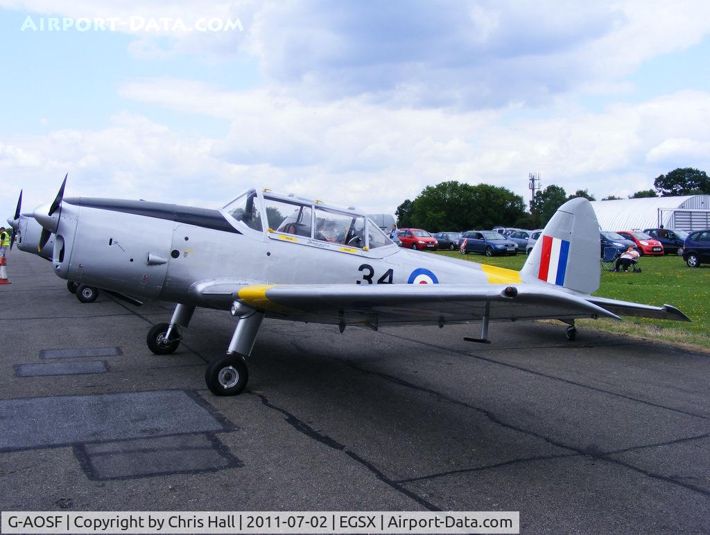 G-AOSF, 1950 De Havilland DHC-1 Chipmunk 22 C/N C1/0023, at the Air Britain flyin