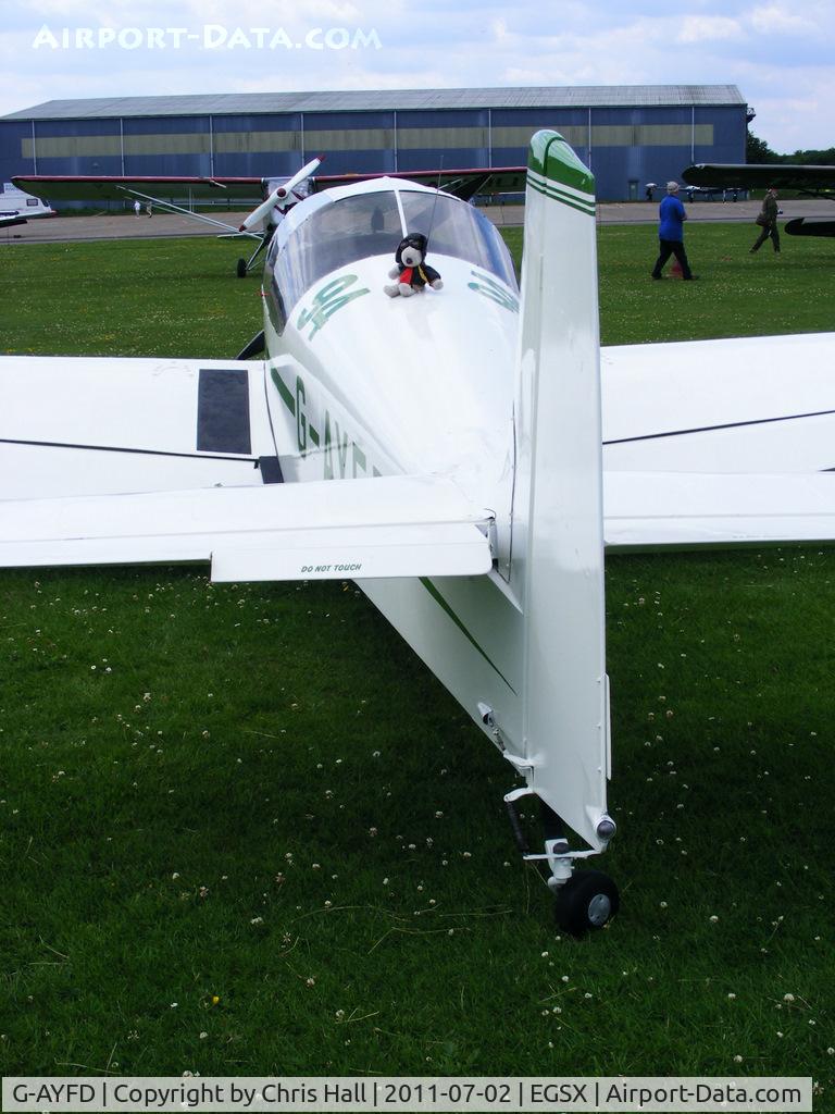 G-AYFD, 1970 Rollason Druine D-62B Condor C/N RAE/645, at the Air Britain flyin