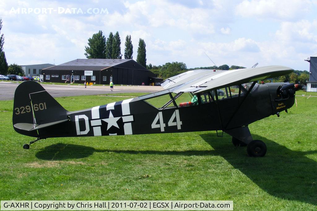 G-AXHR, 1943 Piper L-4H Grasshopper (J3C-65D) C/N 10892, at the Air Britain flyin
