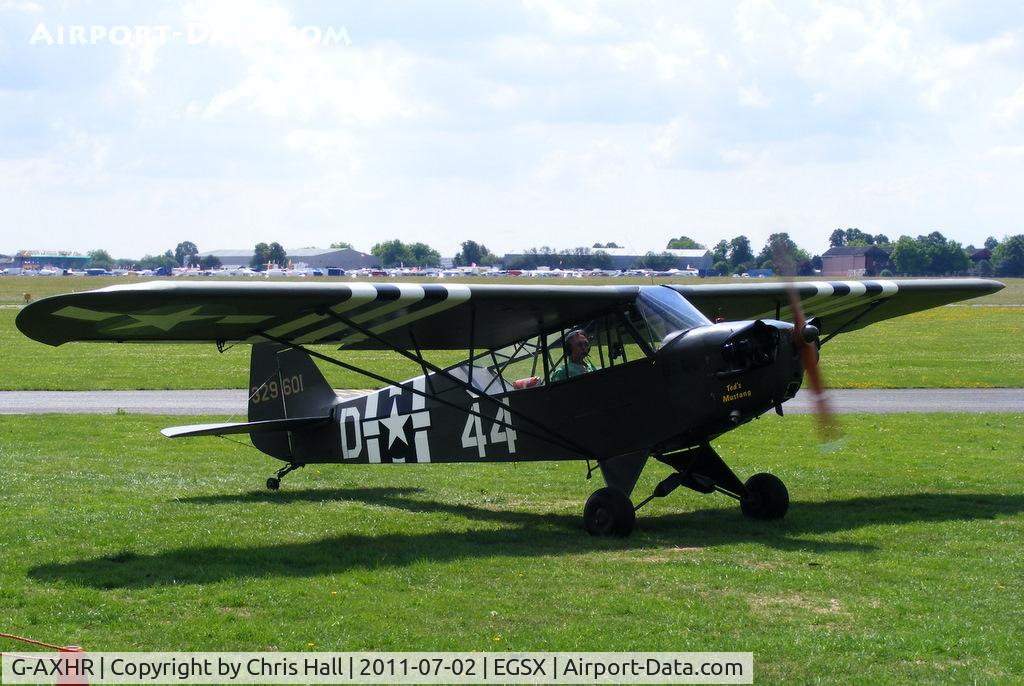 G-AXHR, 1943 Piper L-4H Grasshopper (J3C-65D) C/N 10892, at the Air Britain flyin