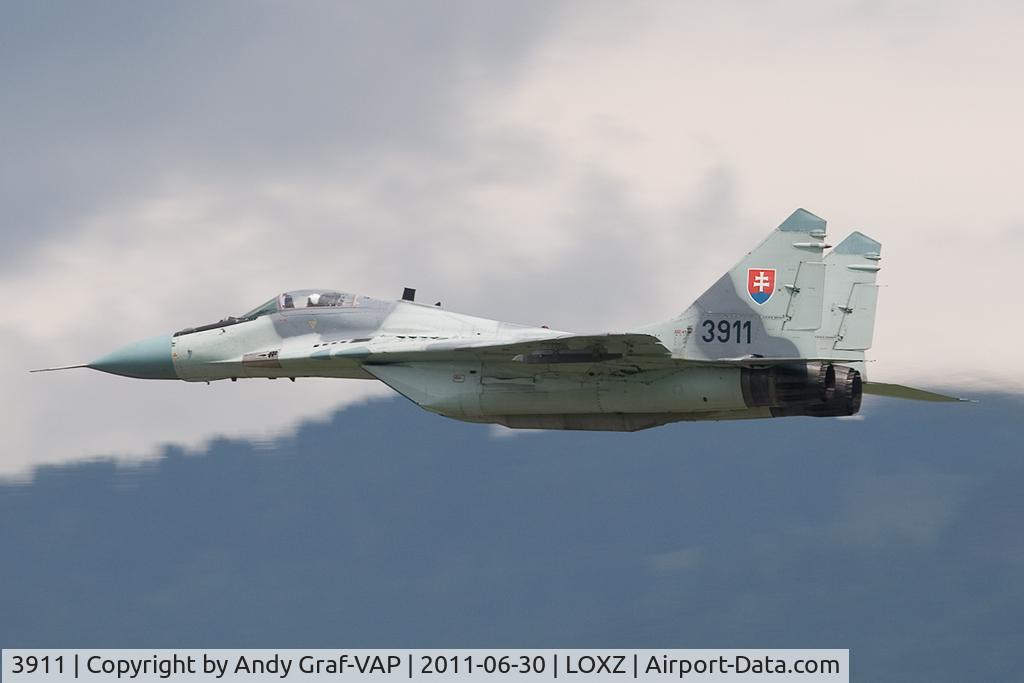 3911, Mikoyan-Gurevich MiG-29AS C/N 2960532039, Slovak Air Force MIG-29