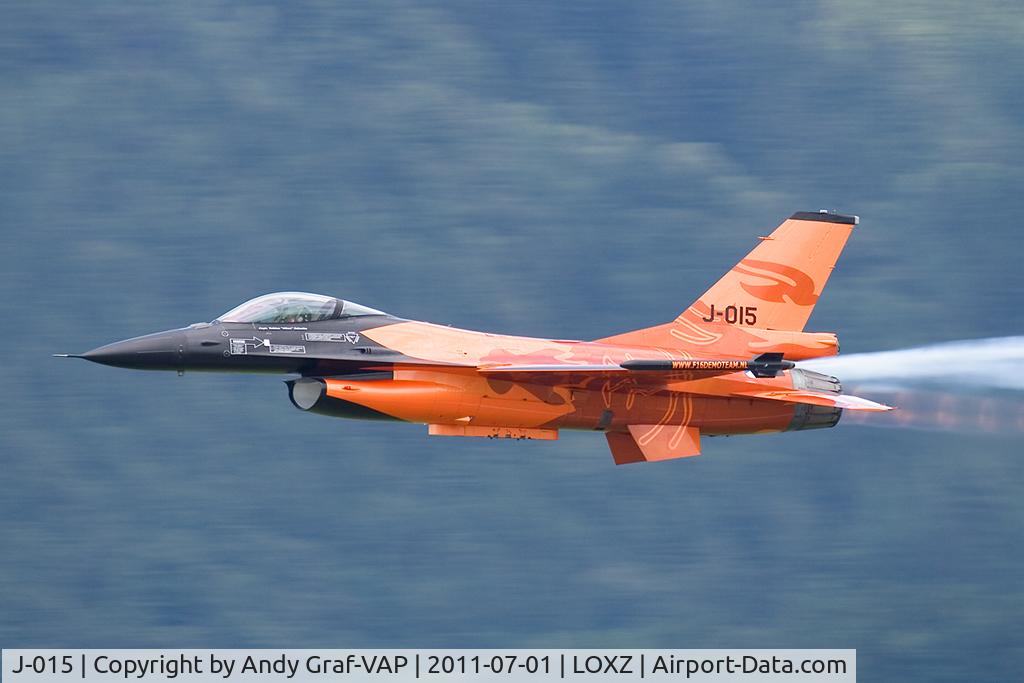J-015, 1991 Fokker F-16A Fighting Falcon C/N 6D-171, Netherland Air Force F-16
