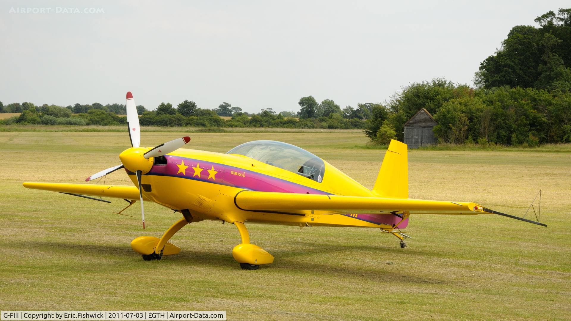 G-FIII, 1997 Extra EA-300L C/N 091, 3. G-FIII at Shuttleworth Military Pagent Air Display, July 2011
