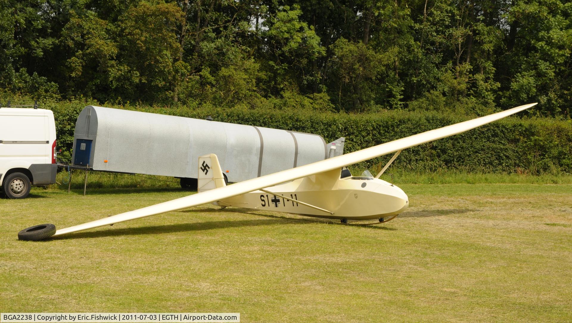 BGA2238, Graunu Baby 2B C/N 2, 4. BGA 2238 at Shuttleworth Military Pagent Air Display, July 2011
