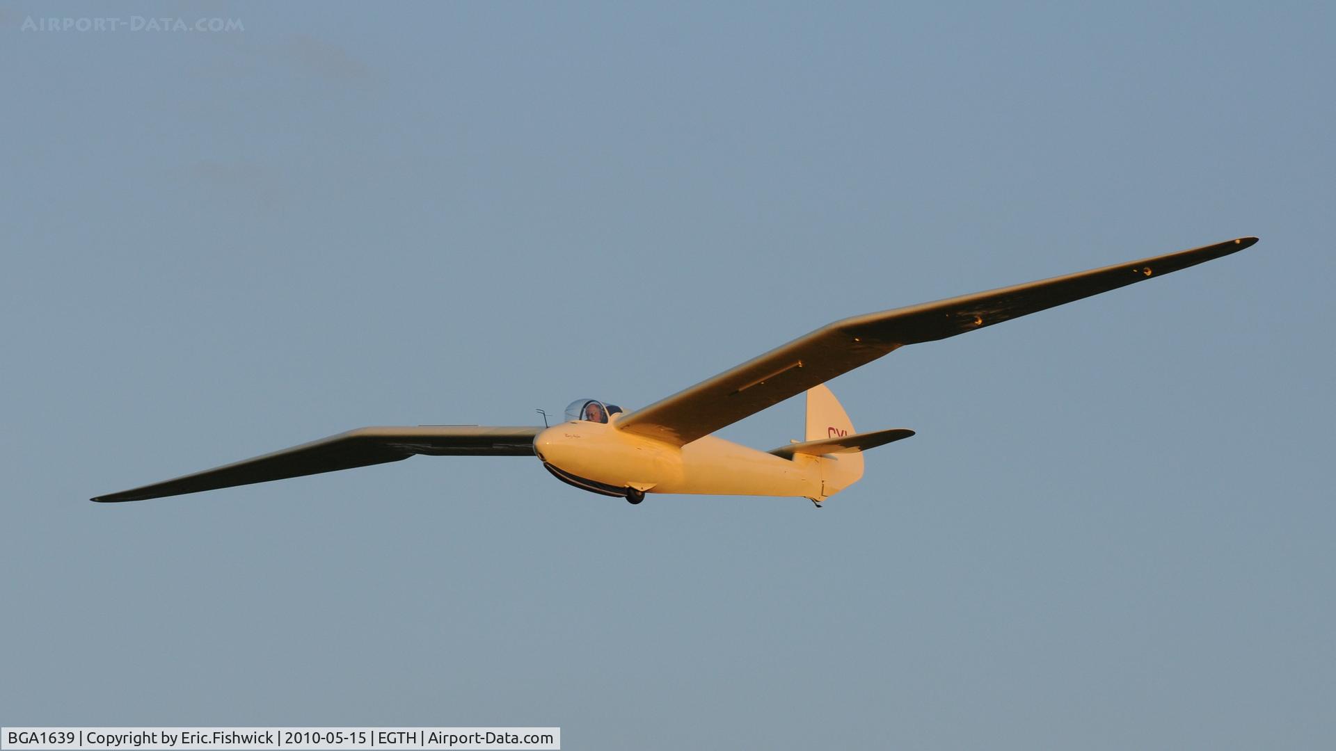 BGA1639, Schempp-Hirth Goppingen Go 3 Minimoa C/N 378, 43. BGA 1639 - Classic Vintage Glider displaying at Shuttleworth May Sunset Air Display 2010